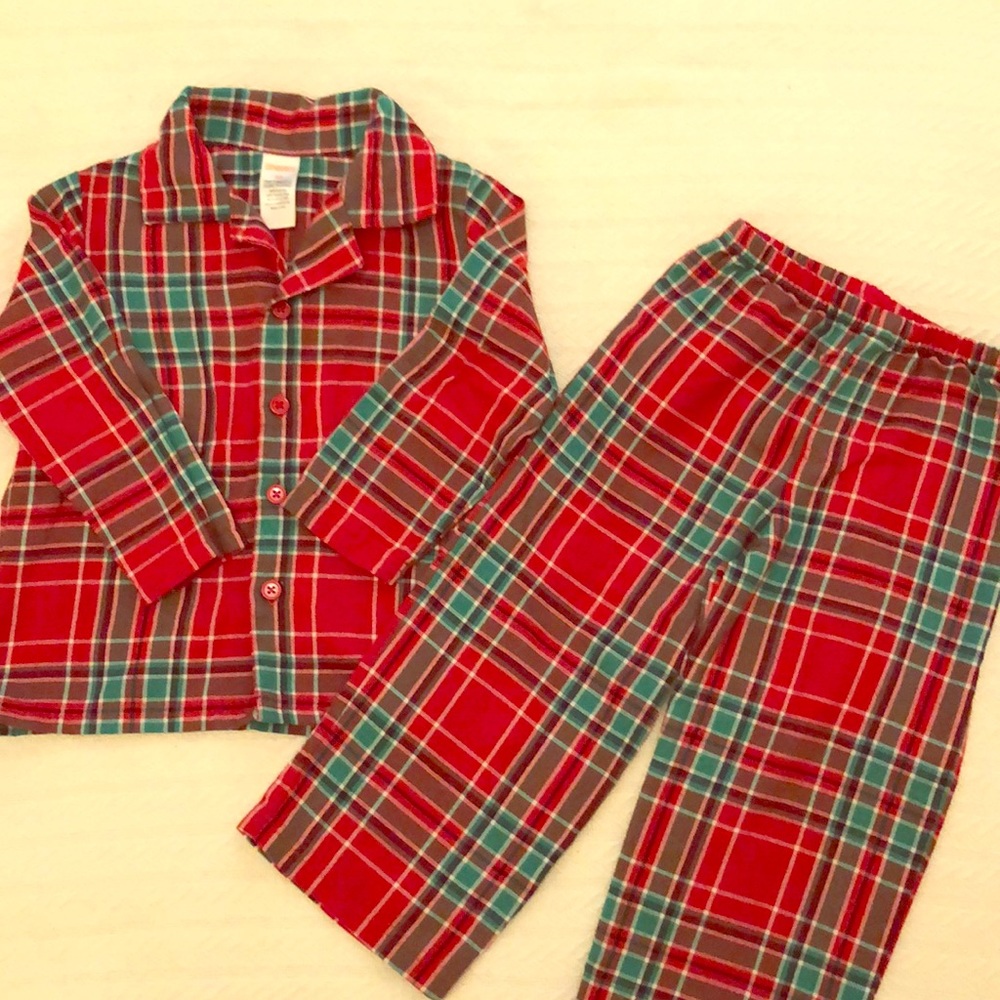 Gymboree Holiday Plaid 2t Pajamas